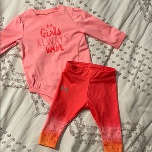 EUC Under Armour baby girls outfit